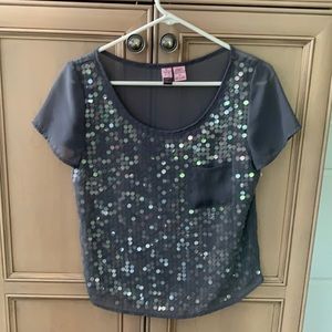 Love on a Hanger Sequin Short Sleeve Top
